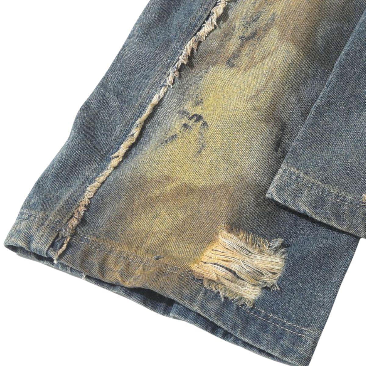 Smoke Rise Y2K Baggy Ripped Cargo Jeans