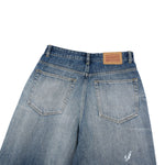 Vintage Splash Paint Washed Whisker Denim Pants