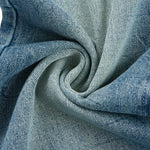 Medium Blue 3D-Whisker Baggy Jeans
