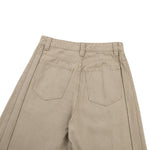 Seam‑Detail Wide‑Leg Twill Pants