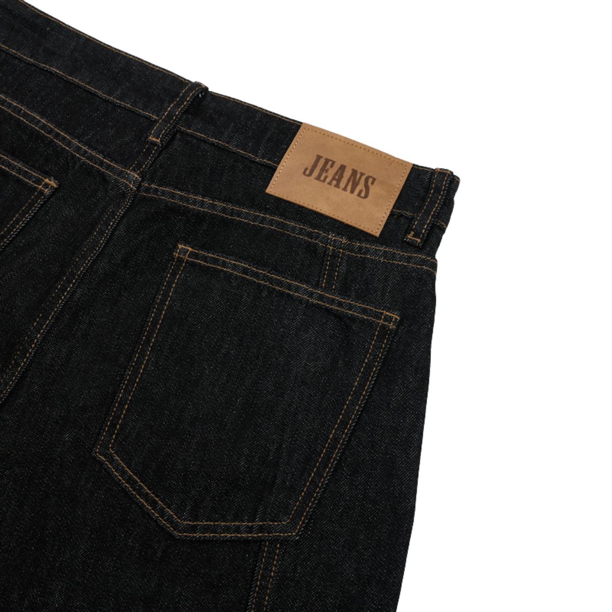 Raw Black Deconstructed Curved Wide‑Leg Jeans