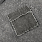 Vintage Washed Patchwork Short Sleeve Chest Pocket Tee