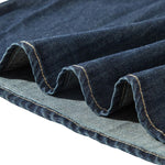 Falda vaquera con bordado de perlas y lavado vintage