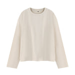Spray Wash Cotton Relaxed Fit Long Sleeve Tee