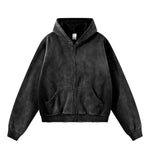 Monkey Wash Ripped Distressed Cotton Pullover Hoodie