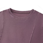Washed Distressed Kanjha‑Su Seam‑Spliced Crew Neck Sweatshirt