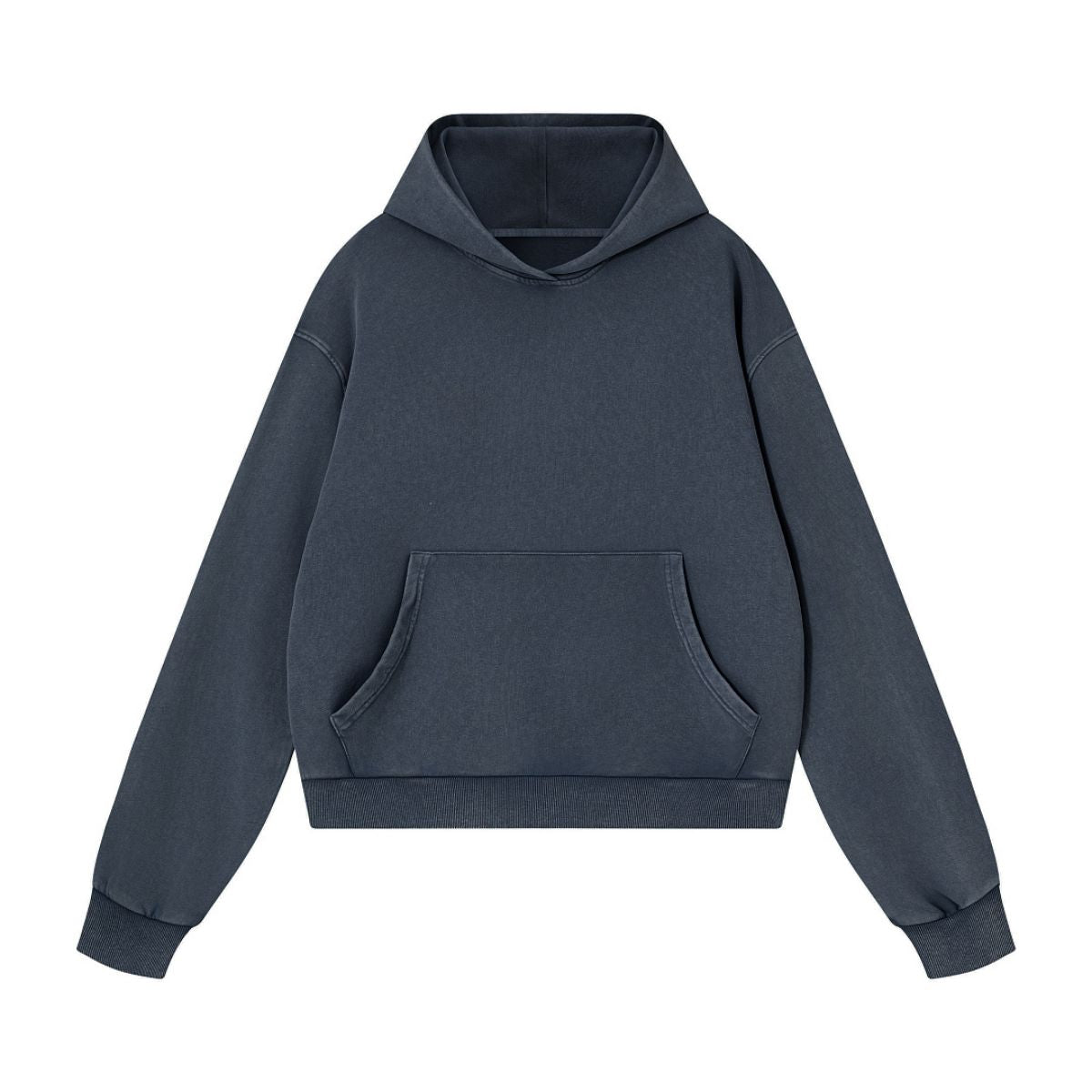Washed Distressed Loose Casual Hoodie