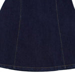 Falda vaquera con bordado de perlas y lavado vintage