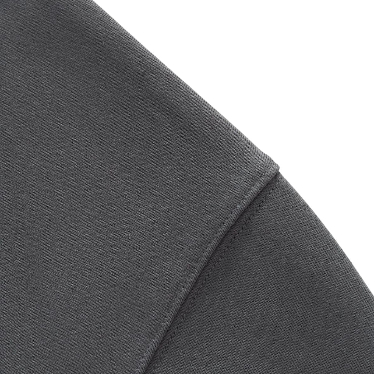 Short‑Wide Mock Neck Sweatshirt With Raw Frayed Loop Hem
