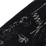 Smoke Rise Graffiti Black Wide-Leg Printed Jeans