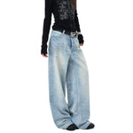 Vintage Star Embellished Wide Leg Jeans