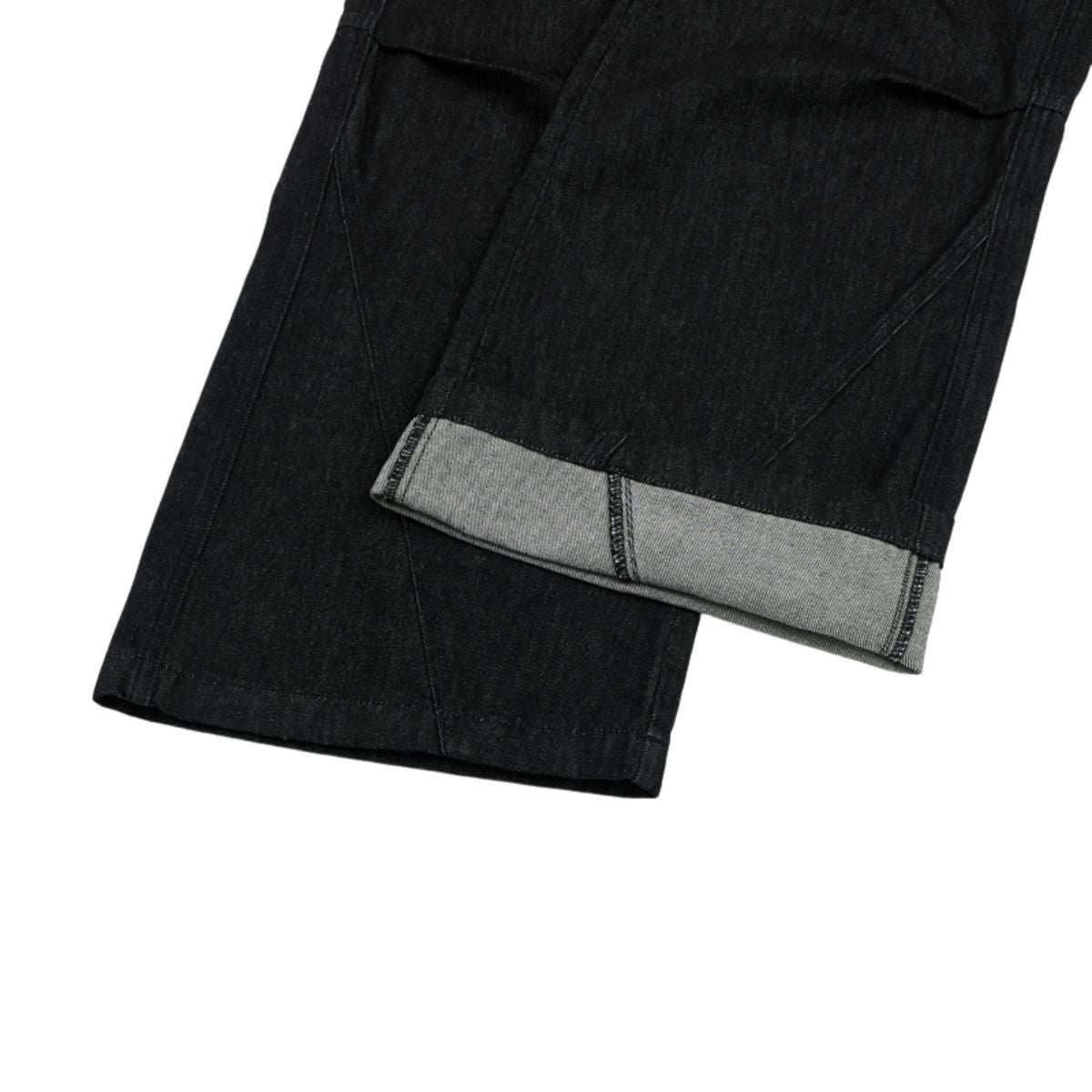 American Retro Black Pleated Jeans
