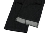 American Retro Black Pleated Jeans