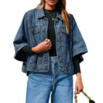 Women's Loose Cropped Denim Jacket