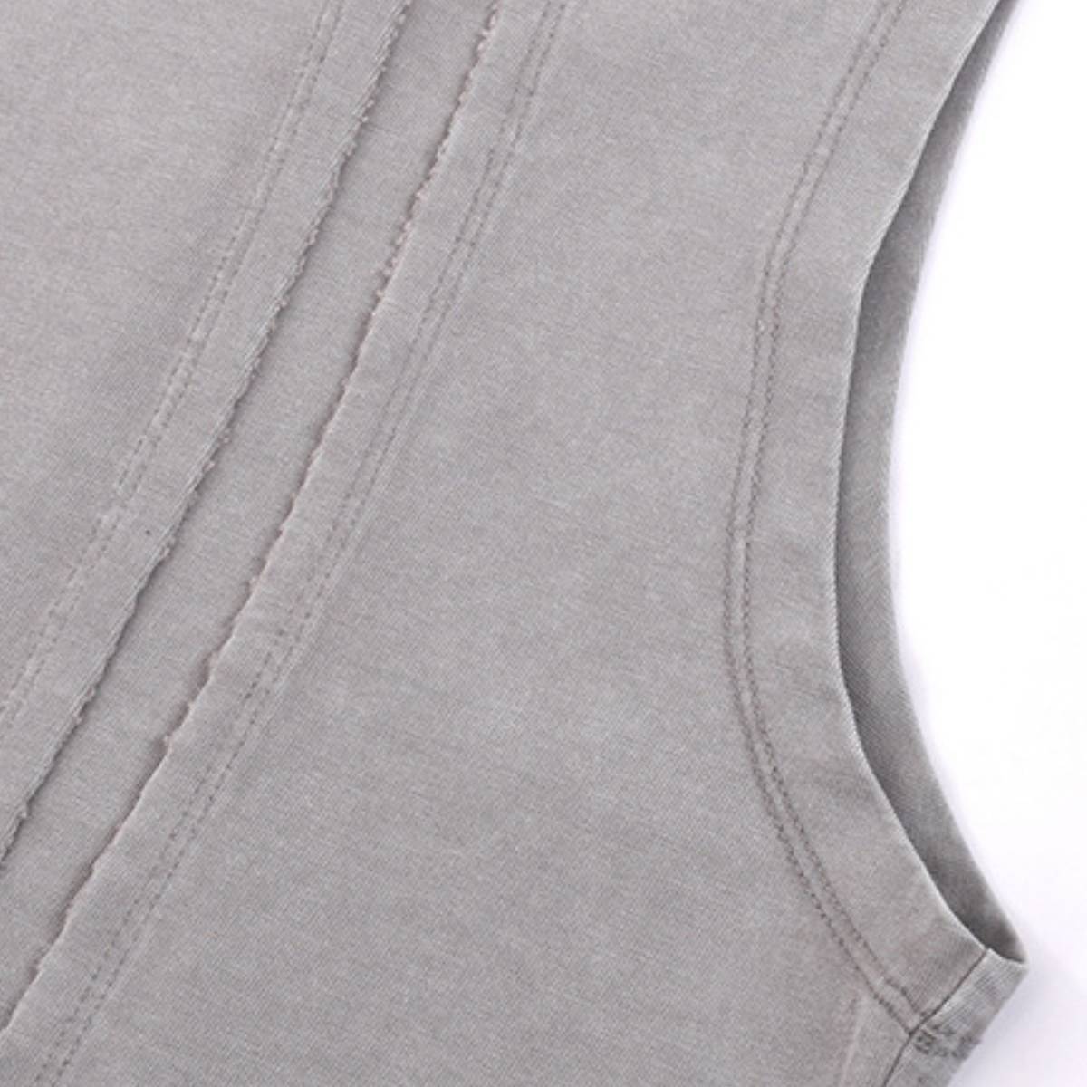Camiseta sin mangas descolorida de 8 oz