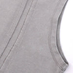 Camiseta sin mangas descolorida de 8 oz