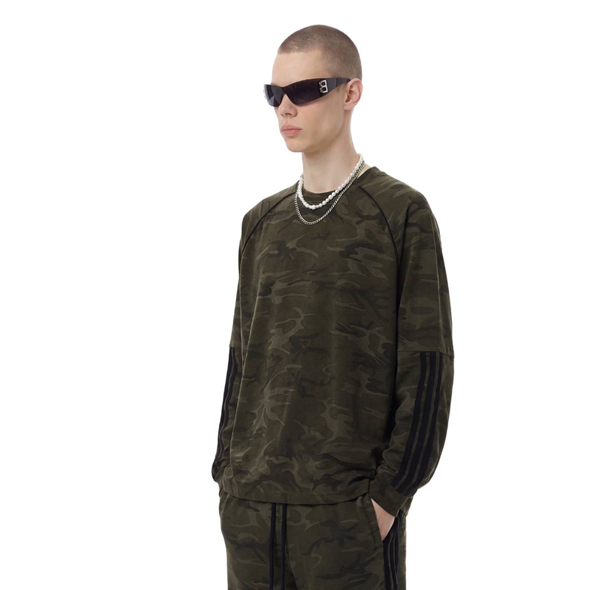StreetwearCamouflage Loose Fit Long Sleeve T-Shirt