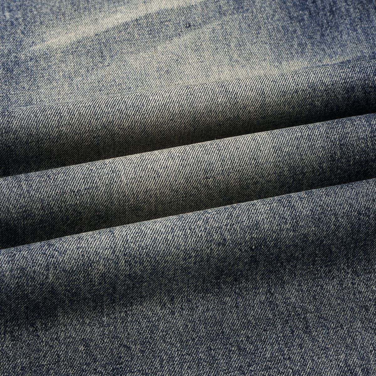 Loose Straight‑Leg Vintage Whiskered Jeans