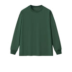 Solid Loose Fit Long-Sleeve Cotton T-Shirt 305gsm