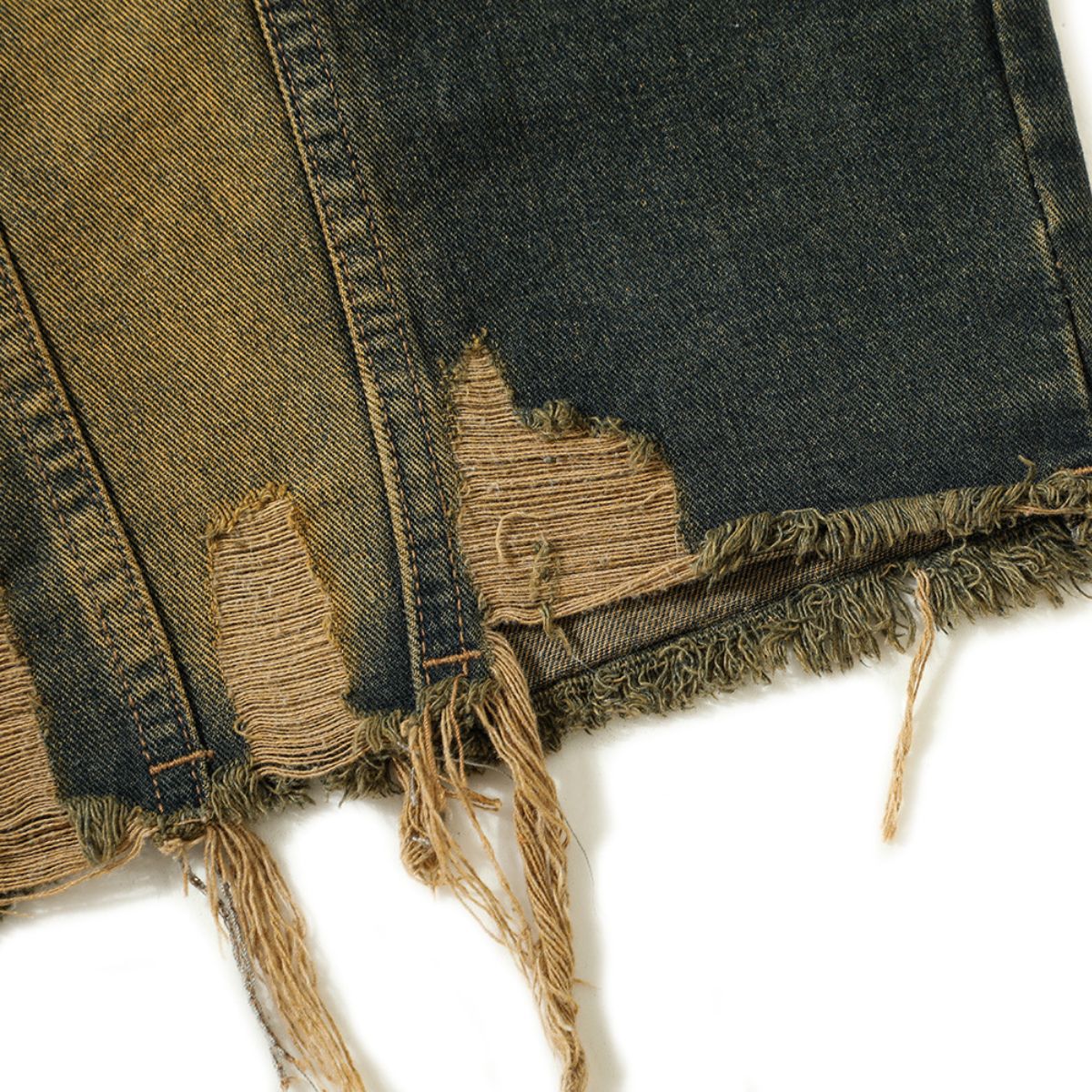 Raw Hem Distressed Denim Cropped Vest