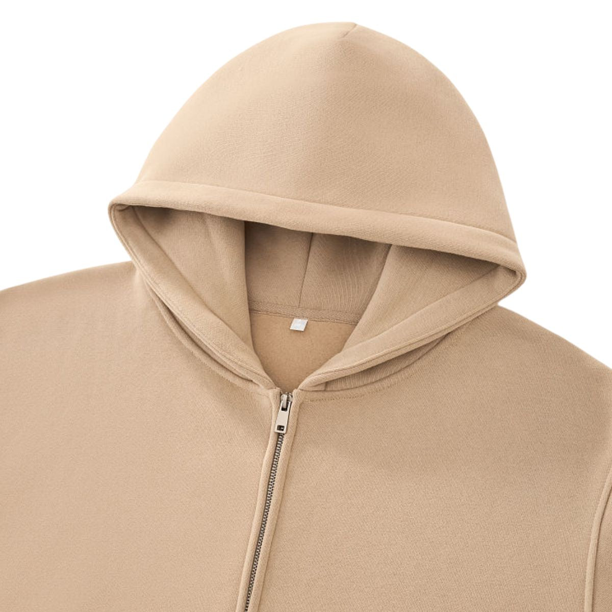 Old‑Money Boxy Fleece‑Lined Zip‑Up Hoodie