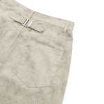 Marble Print Loose Straight Trousers