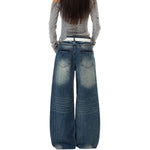 Vintage Washed Wide Leg Jeans