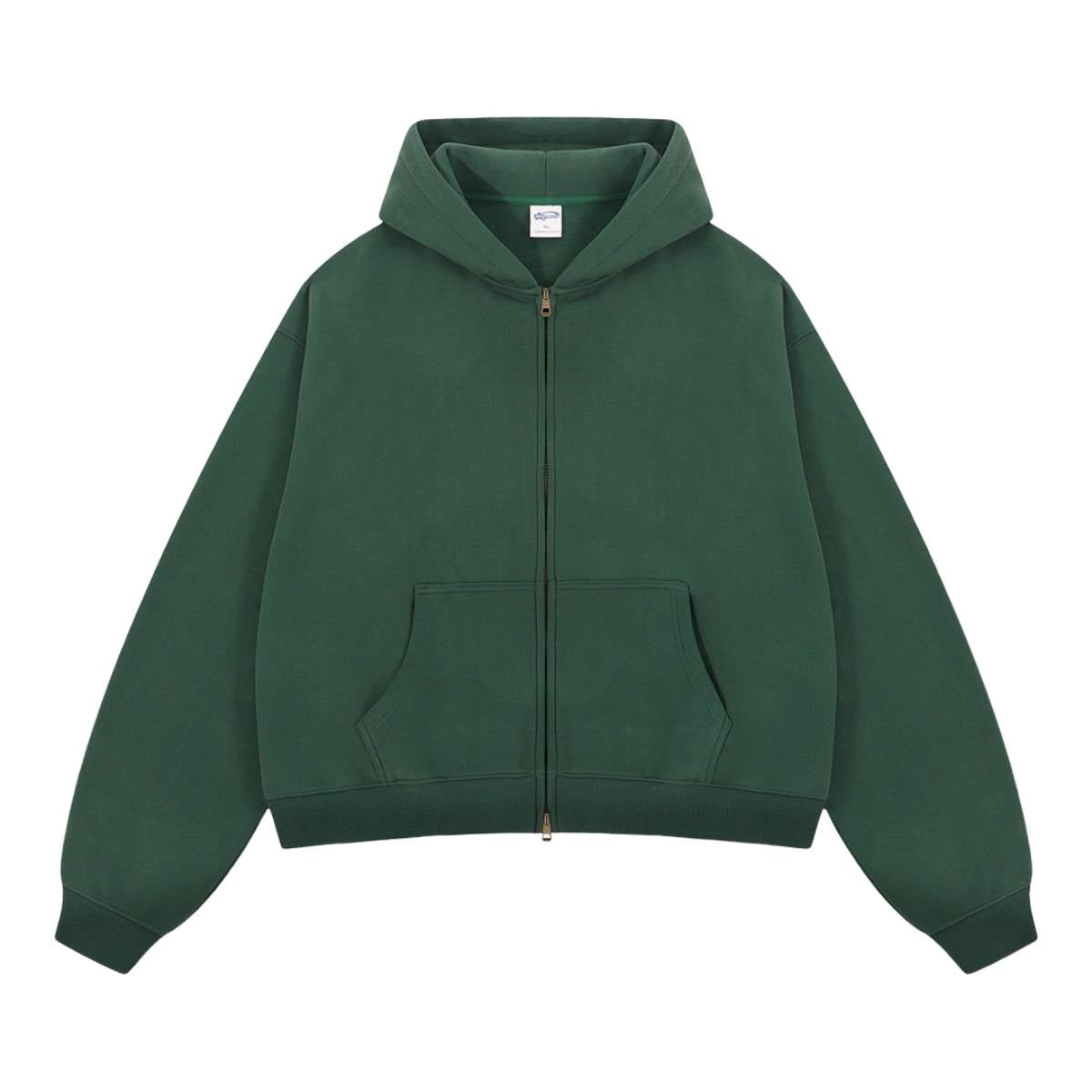 Dual Zipper Fleece Hooded Streetwear Hoodie