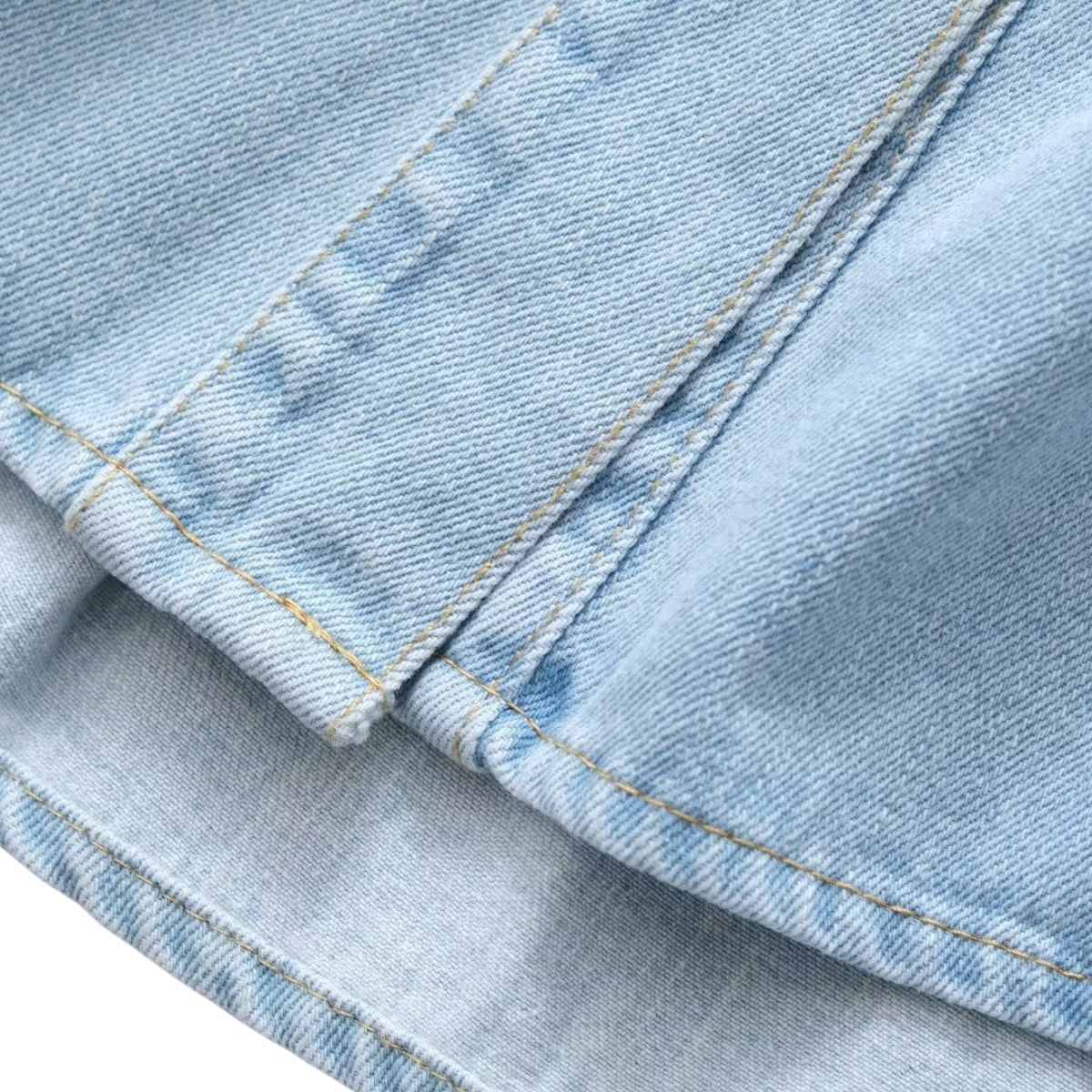 Women's Loose Street Style Mid-length Double Pocket Denim Shirt