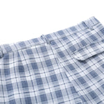 Vintage Plaid Pleated Wide Leg Trousers