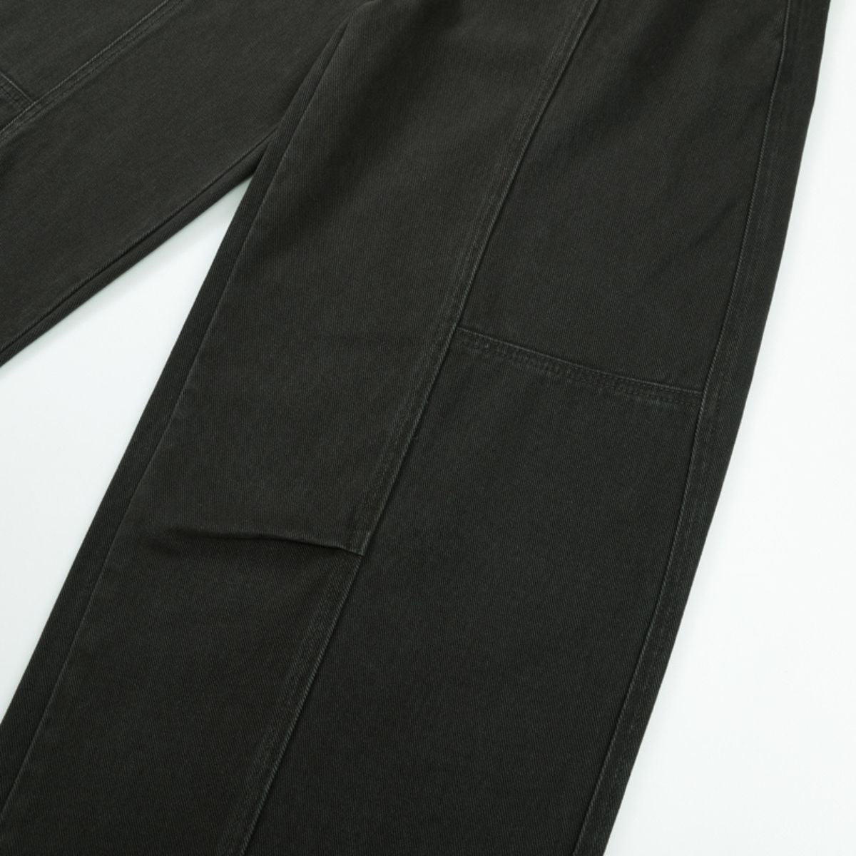 Relaxed Fit Seam Accent Wide‑Leg Trousers