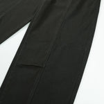 Relaxed Fit Seam Accent Wide‑Leg Trousers