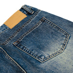 Men's Mid-Rise Straight-Leg Washed Denim Pants â€?Vintage Casual