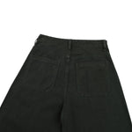 Relaxed Fit Seam Accent Wide‑Leg Trousers