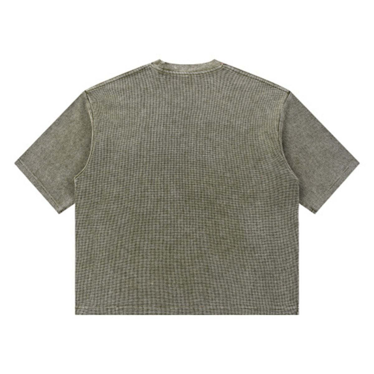 Snowflake Garment Dyed Waffle Knit Tee 340G