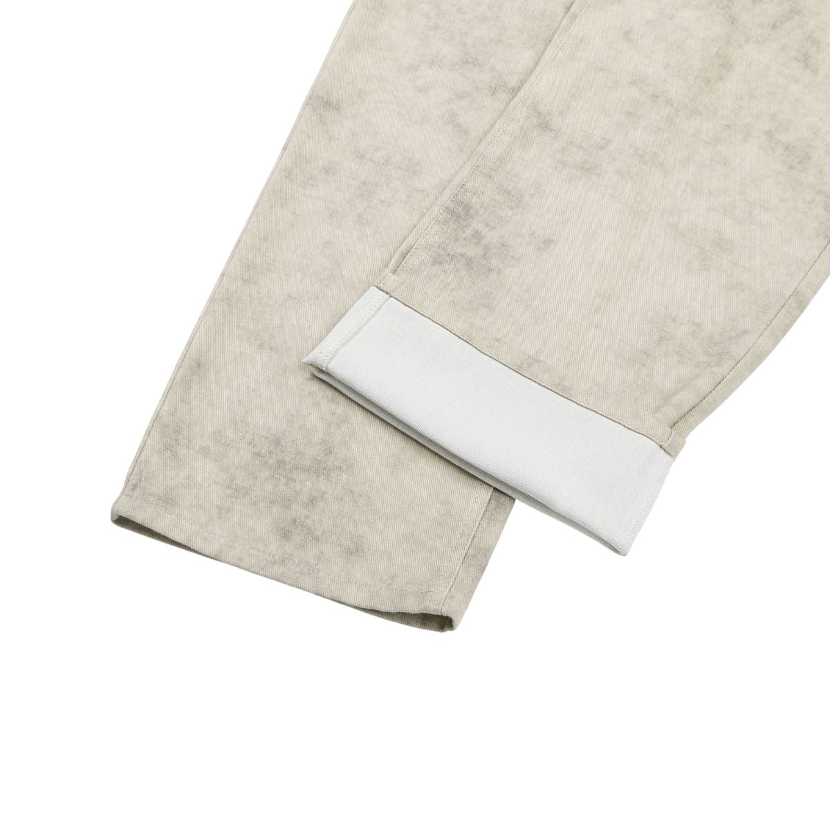 Marble Print Loose Straight Trousers