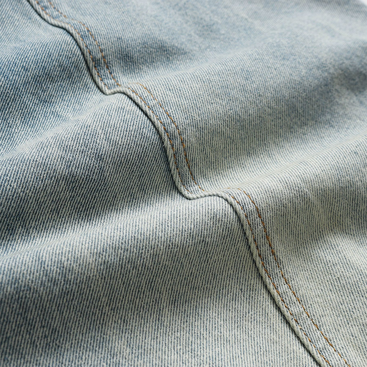 High Street Wide Leg Deconstructed Vintage Washed Loose Jeans