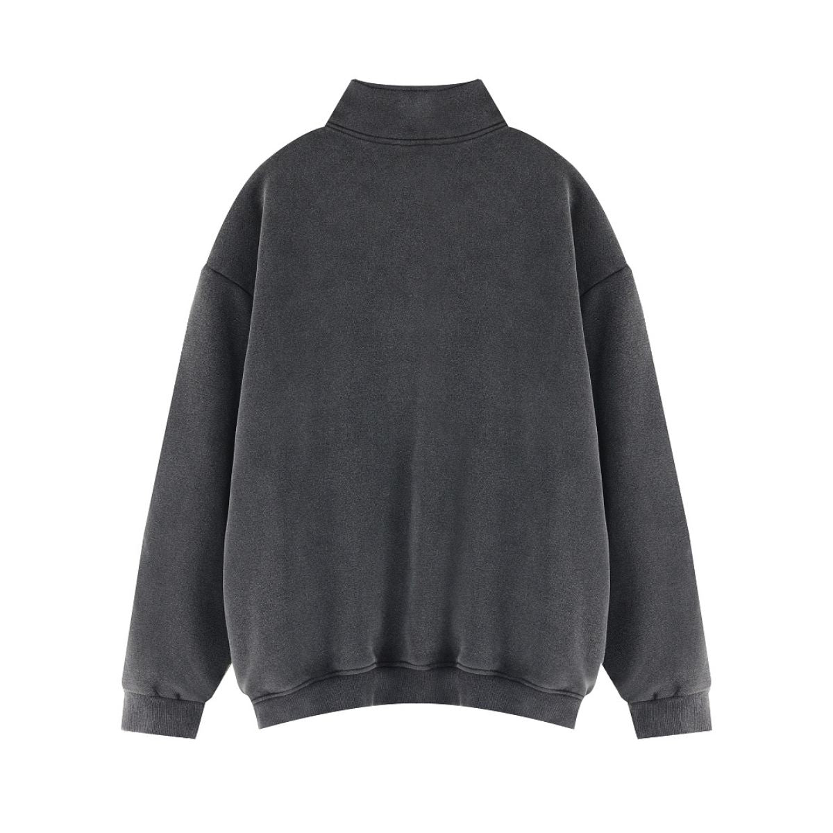 Heavyweight Washed Fleece Stand Collar Zip Sweatshirt