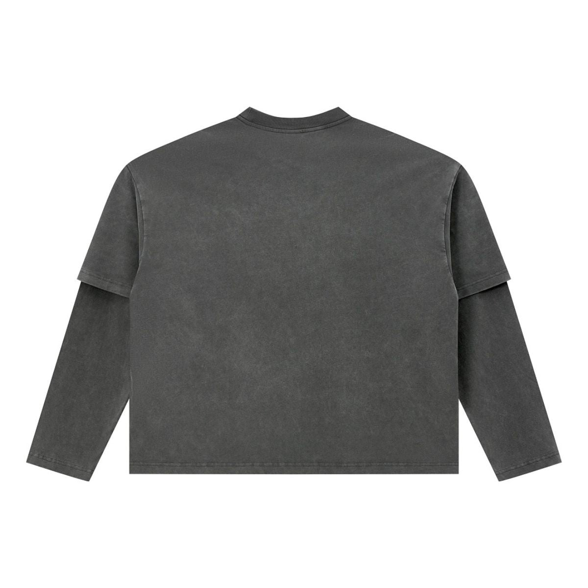 Vintage Snow‑Washed Relaxed Two‑Piece Sleeve Long Sleeve T‑Shirt