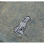 Dog Embroidery Loose Fit Denim Shorts
