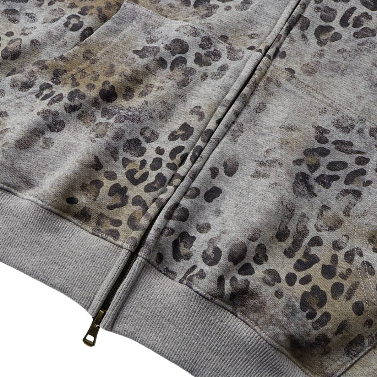 Heavyweight Leopard Camo Zip Hoodie