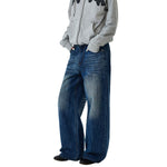 Slub Denim Wide Leg Jeans