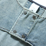 Washed Cut-Out Denim Vest