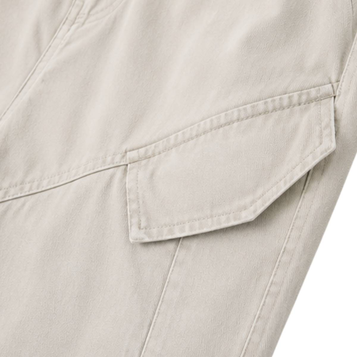 Washed Solid Wide Relaxed Workwear Pants
