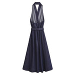 Falda vaquera con bordado de perlas y lavado vintage