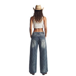 Vintage Washed Faded Loose Wide Leg Jeans