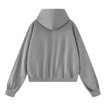 Vintage Washed Cotton Double‑Zip Hoodie