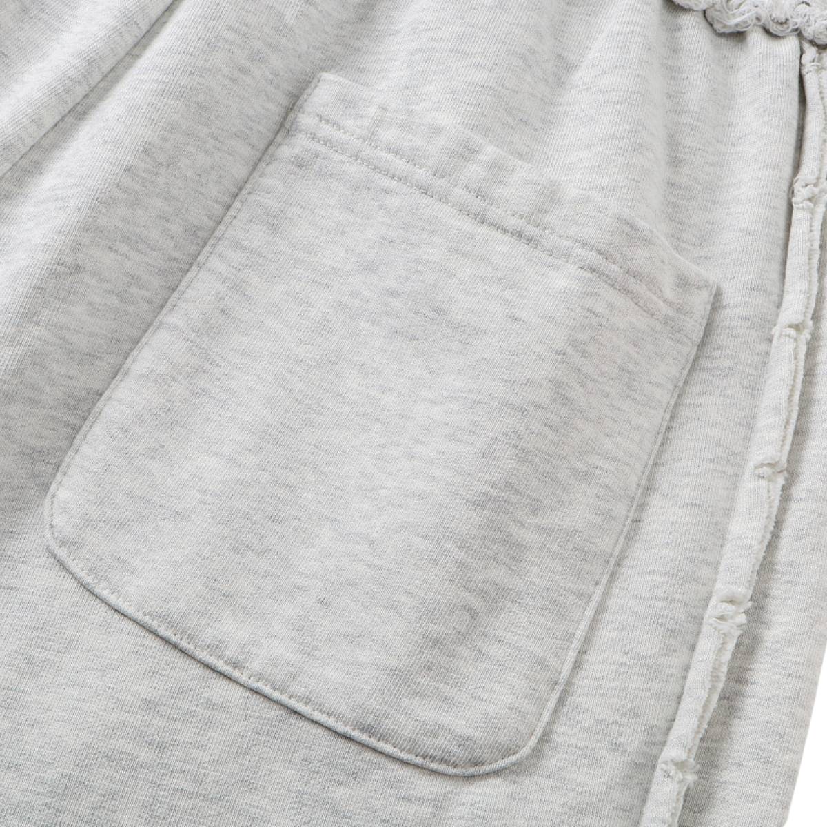 Relaxed Raw Hem Puddle Pants