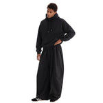 Heavyweight Drop‑Shoulder Relaxed Fit Drawstring Funnel Neck Sweatshirt