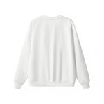 Drop‑Shoulder Spliced Cutaway Small V‑Neck Composite Crew Neck Sweatshirt